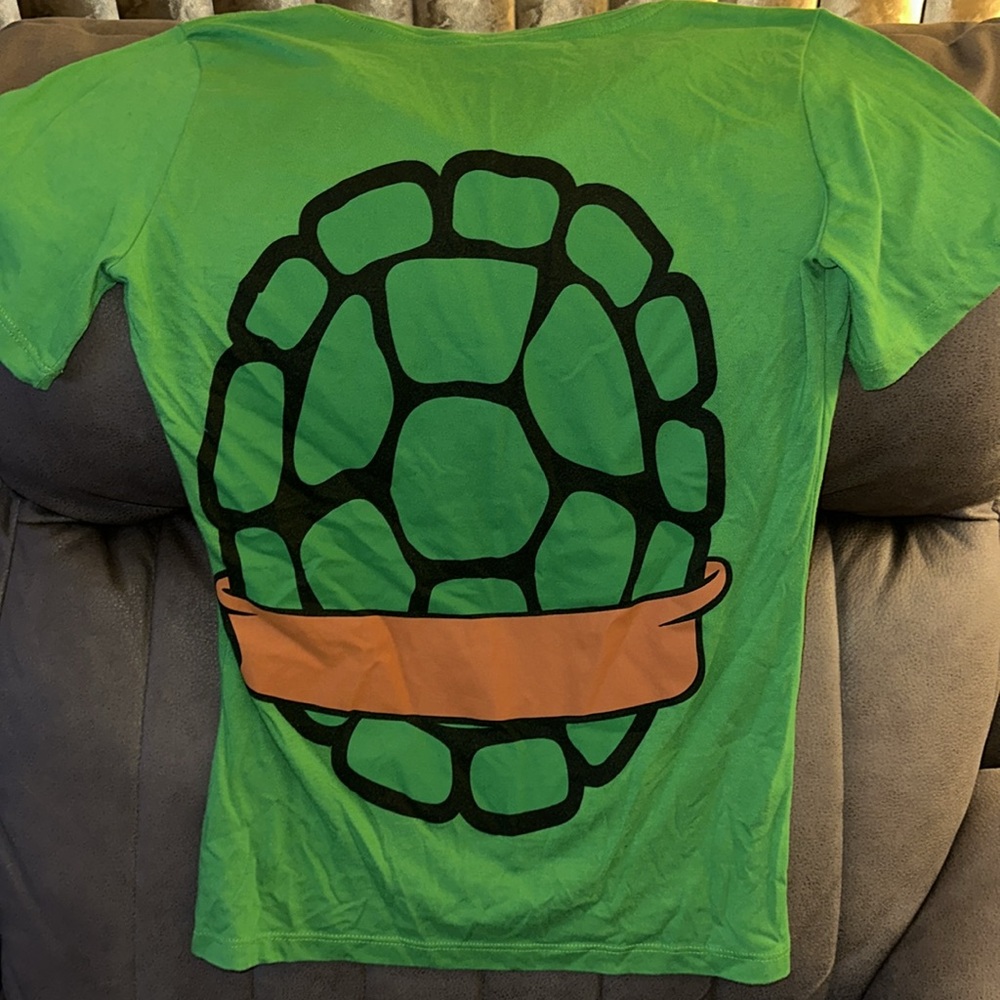 Ladies Ninja Turtles v-neck t-shirt - Picture 3 of 4